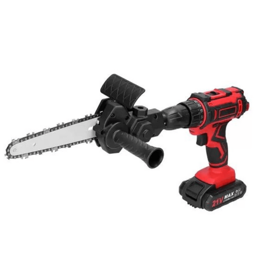 PowerDrill, Motosserra, Adaptador de Motosserra para Parafusadeira, Adaptador de Motosserra para Furadeira, Adaptador de Motosserra PowerDrill, Adaptador de Motosserra, Adaptador de Mini Motosserra, Ferramentas